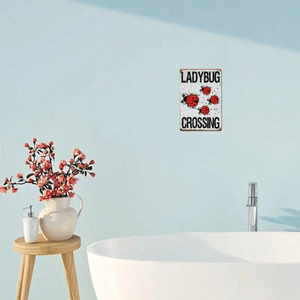 CIFbuy Insegna in Alluminio Vintage Rustica 8x12 Pollici con Coccinella e TikTok per Servizio di Ritiro Temu - Product Image 1