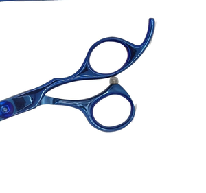 Ciseaux de coiffure professionnels en acier inoxydable, lame tranchante, manche long, pour droitiers, ciseaux à cheveux bleus - Product Image 5