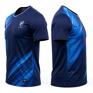 T-shirt en polyester pour homme, col rond, léger et doux, pour usage quotidien, sublimation, matière vierge, haute qualité OEM. - Product Image 5
