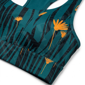 ผู้ผลิตเสื้อผ้าออกกำลังกาย ขายส่ง สปอร์ตบราแบบ Racerback ระบายอากาศได้ดี แห้งเร็ว ผ้าสแปนเด็กซ์ สำหรับออกกำลังกาย - Product Image 4