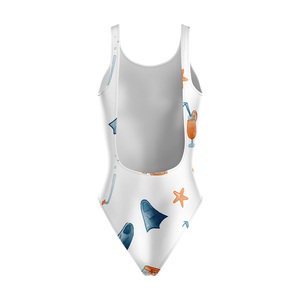 Traje de baño de una pieza para mujer con estampado personalizado, ecológico, de secado rápido, de spandex y poliéster, tipo tank top, para niñas. - Product Image 6