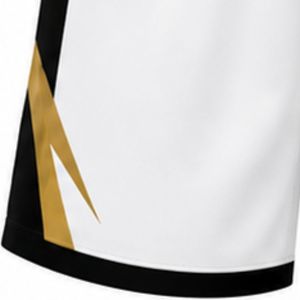 Shorts de volley-ball blancs, noirs et dorés, sublimation, uniforme de jeu athlétique, bas de tenue pour sports d'équipe, vêtements d'entraînement performants - Product Image 5