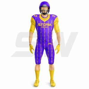 Uniforme de Fútbol Americano al por Mayor de Fábrica, Uniforme Deportivo Personalizado de Tela Transpirable, Ropa Deportiva - Product Image 3