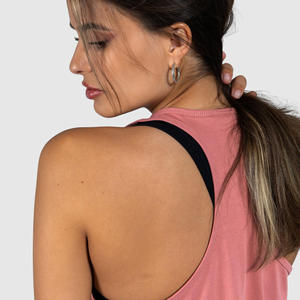 Women's Solid Color Breathable Knitted Tank <b>Top</b> Scoop Neck Front Logo Casual Green Sleeveless - Product Image 5
