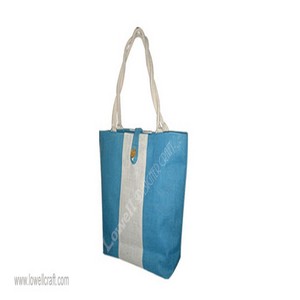 Bolso Clutch de Yute Ecológico de Diseño para Mujer, Estilo Boho de Verano, Patrón Geométrico, Cierre de Botón, Forro de Algodón, Capacidad Media - Product Image 3