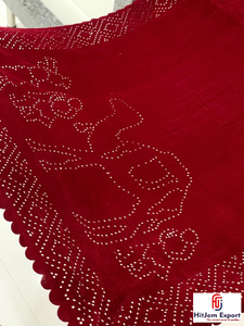 Hot Fix Rhinestone Crystal Mesh Fabric 70 GSM Eco Friendly Lightweight OEM ODM Custom Manufacturer Bridal Garment Water - Product Image 5
