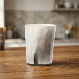 REHMAN CRAFT Verre artisanal écologique en corne de buffle rustique de forme naturelle pour mariage, Halloween, Noël et décoration intérieure - Product Image 4