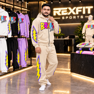 ชุดวอร์ม Rexfit sports 2026 แบบสั่งทำพิเศษสำหรับผู้ชาย เสื้อฮู้ดดี้และกางเกงจ็อกเกอร์ ชุดกีฬาแนวสตรีทแวร์ ชุดวอร์มผู้ชายแบบสั่งทำพิเศษระดับพรีเมียม - Product Image 1