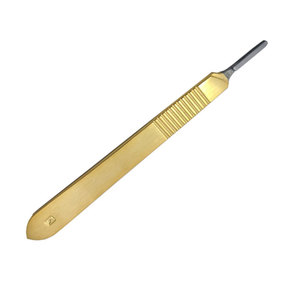 Gold Plated Dental Scalpel Handle Stainless Steel Reusable Surgical Scalpel for Dental Oral Surgery Periodontal Instrument - Product Image 4