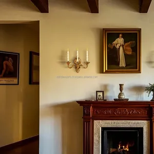 เชิงเทียนทรงกลมทำมือทองเหลืองโบราณสไตล์นอร์ดิกโมเดิร์น ของตกแต่งห้องนั่งเล่นสไตล์ราชวงศ์ จาก Zahid Exports อินเดีย สำหรับเทศกาลคริสต์มาส - Product Image 3