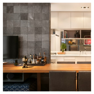 Pierre naturelle pierre de lave noire indonésienne taille 10x10cm pour murs intérieurs ou piscines - Product Image 2