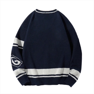 Pull cardigan tendance pour homme, col en V, manches longues, vêtements d'hiver, Tiki Taka Sports, produits tricotés sur mesure, laine/nylon, patchwork - Product Image 6