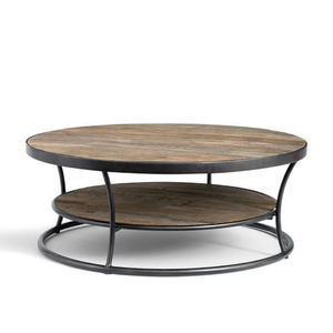 Unique Design Metal <b>Round</b> Coffee <b>Table</b> Natural Finished For Home Living Room Decorative Furniture <b>Side</b> <b>Table</b> With Wood Top - Product Image 2