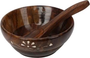 Juego de Tazones de Madera Maciza Premium, Hechos a Mano, para Ensaladas, Sopas, Frutas, para Uso en Cocina, Comedor y Restaurantes - Product Image 4