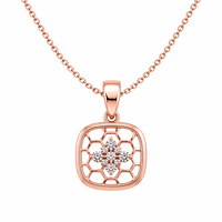 Ensemble de bijoux pour femmes, collier et boucles d'oreilles en argent sterling 925 plaqué or avec zircon cubique en forme de nid d'abeille géométrique, pour cadeau