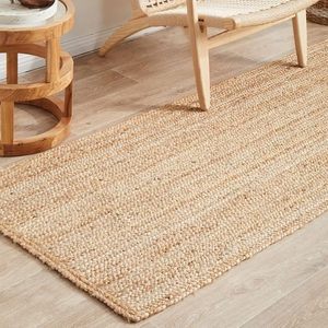 Handwoven Natural Jute Runner <b>Rug</b> Braided Natural Fiber Carpet <b>Boho</b> Farmhouse Hallway Floor Mat - Product Image 5