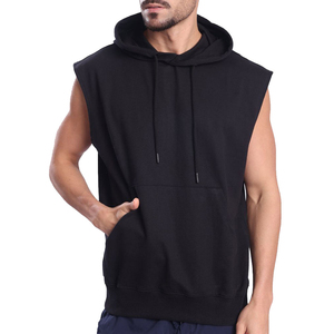 ผู้ผลิตมืออาชีพ ออกแบบอย่างดี คุณภาพสูง เสื้อฮู้ดดี้แขนกุดผู้ชาย สกรีนโลโก้ได้ สไตล์ฤดูหนาว เสื้อฮู้ดดี้แขนกุดผู้ชาย - Product Image 1