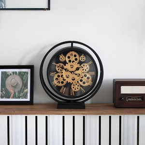 Artistic Style Black Metal <b>Table</b> <b>Clock</b> Ideal For Gifting Home Decor And Office Desk Styling Tabletop <b>Clock</b> Wholesale From India - Product Image 3