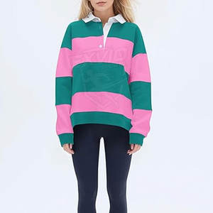 Polo Oversize Personalizado al por Mayor, Color Sólido, Transpirable, Ropa de Verano, Camiseta Polo Oversize para Mujer - Product Image 3