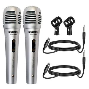 PM-66K 1 coppia 5 CORE interruttore unidirezionale cardioide con microfono vocale dinamico + cavo Audio XLR per Karaoke di parlare in pubblico - Product Image 1