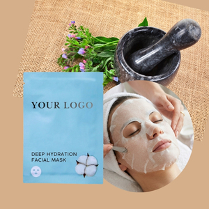 Deep Moisture Repair Facial Mask Aloe Vera Hyaluronic Acid Sheet Mask <b>Post</b>-Sun Hydration Care For Home And Salon Use Wholesale - Product Image 1