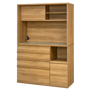 Modern Brown Shirai Storage Cabinet 2 Shelves Wheels Home Office Living Room Furniture Antique Luxury Style Wood Japan Vietnam - Product Image 1