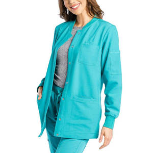 Blouse médicale unisexe en polyester, veste d'hôpital zippée - Product Image 2