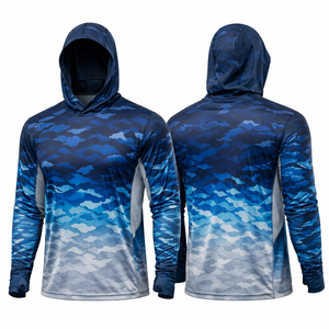 Chemise de pêche personnalisée à manches longues, séchage rapide, protection UV, vêtements de pêche par sublimation, fournisseur de vêtements de performance respirants OEM - Product Image 1