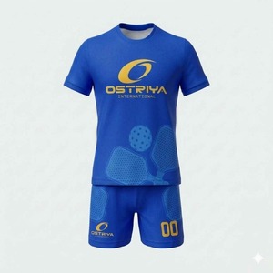 Uniforme de Pickleball para Hombre a Precio Económico, Personalizado con Impresión Frontal, Manga Corta, Cuello Redondo, Ligero, Verano, 100% Poliéster - Product Image 6