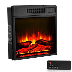 Caminetto Elettrico Moderno da Incasso a Parete da 18 Pollici con Vetro, 3 Livelli di Luminosità Regolabili, Timer 24h e Telecomando - Product Image 1