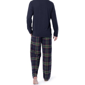 Pantalones de Franela Teñidos con Hilo para Hombre, Tallas Grandes, Ropa de Dormir de Invierno, Suaves, Transpirables, a Cuadros, 100% Algodón, 220g, Lavables a Máquina - Product Image 2