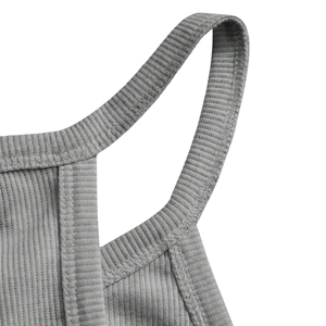 Camiseta sin mangas acanalada para mujer, estilo racerback, ajustada, elástica, de spandex/poliéster, de secado rápido, transpirable, informal, suave, para verano - Product Image 4