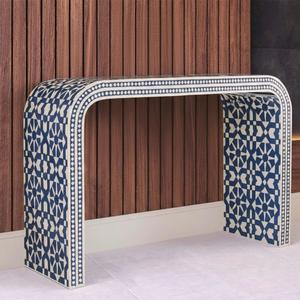 Cajón con Incrustaciones de Hueso de ILAHI, Diseño Moderno con Detalles de Ágata, Mueble Portátil para el Hogar - Product Image 1