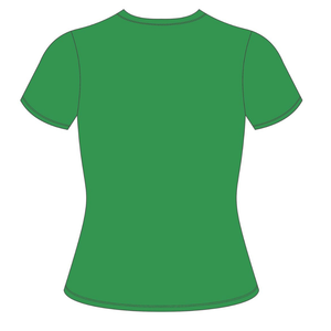 Camiseta Ecológica para Mujer, Verde y Rosa, Manga Corta, Secado Rápido, Transpirable, Verano, Casual, Impresión Serigráfica de Diamantes, OEM/ODM - Product Image 3