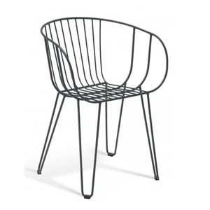 Silla de comedor decorativa con acabado de alta calidad Silla de hierro forjado de metal cómoda de buena calidad Restaurante y Jardín de hotel - Product Image 4