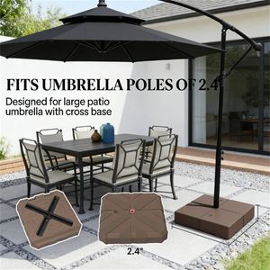 Base para Sombrilla de Jardín, Color Marrón, para Exteriores, Solo Base para Sombrillas - Product Image 2