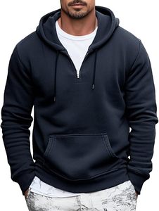 High Quality Man Leisure New Spring Autumn Solid Color and Comfortable Zipper Style Fashion <b>Polo</b> Quarter-<b>Zip</b> Sweatshirt - Product Image 5