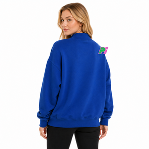 เสื้อสเวตเชิ้ตคอเต่าสีน้ำเงินรอยัล พร้อมตัวอักษร TENNESSEE และลายปัก MAP เสื้อสเวตเชิ้ตคอเต่าหนานุ่มสำหรับฤดูหนาว - Product Image 4