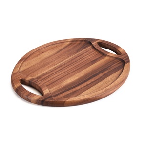Bandeja Rectangular de Madera Natural Ecológica, Duradera, Moderna y de Alta Calidad para Servir Alimentos con Espacio de Almacenamiento para la Cocina - Product Image 2