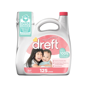 Détergent à lessive liquide Dreft Baby Safe ultra concentré 170 onces pour tissus délicats et usage quotidien - Product Image 3