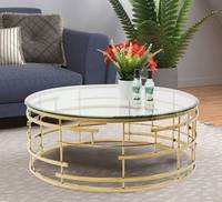 Table basse moderne très vendue, avec structure en acier inoxydable plaqué or et plateau en marbre, écologique et durable, pour salon