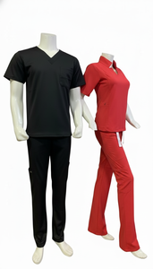 Ensemble d'uniformes médicaux pour hommes et femmes, haut à col en V et pantalon, respirant, en polyester, pour infirmiers, hôpitaux, vêtements de travail, logo personnalisé, fournisseur OEM - Product Image 4