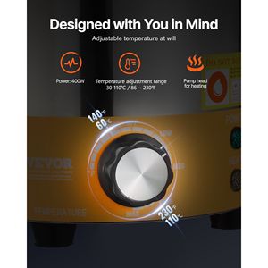 Dispenser Elettrico Commerciale per Formaggio da 2,4L, Scaldafonduta in Acciaio Inox con Regolazione della Temperatura 86-230 Fahrenheit - Product Image 3