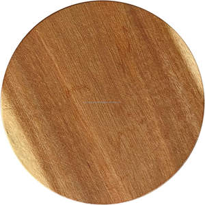 Premium 12 Pack Acacia Wood <b>Drink</b> <b>Coasters</b> 3.74 Inch Round Wooden Cup Mats Classic Style for Home Kitchen and Office Use - Product Image 2