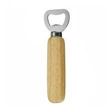 ที่เปิดขวดด้ามไม้ธรรมชาติ สแตนเลส สำหรับเปิดฝาขวดเบียร์และโซดา - Product Image 2