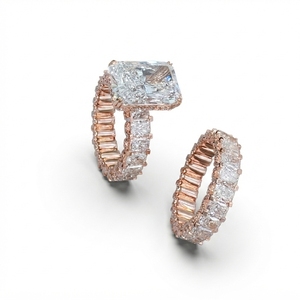 แหวนเพชรทองคำขาว 14k สุดหรู ดีไซน์คลาสสิก เหมาะสำหรับขอแต่งงาน ของขวัญวันครบรอบ และโอกาสพิเศษ - Product Image 4