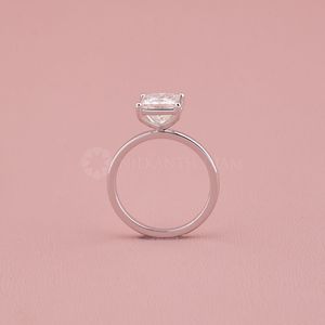 Anillo de Diamante Solitario Corte Princesa de Moda, Oro Blanco con Diamantes Creados en Laboratorio, Joyería Fina para Mujer, Anillo de Compromiso, Proveedor Indio B2B - Product Image 4