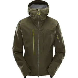 Men's Waterproof Hooded Windbreaker <b>Jacket</b> Solid Color Zipper Closure Sporty Style Winter Outdoor Wear Regular Fit Polyester - Product Image 1