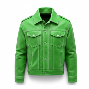 Veste en cuir pour homme, service OEM, hiver 2026, qualité supérieure, nouvelle arrivée, veste en cuir pour homme, logo personnalisé - Product Image 1