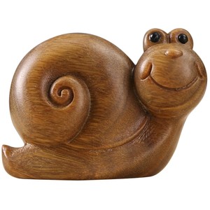 Sculpture d'escargot en bois artisanale traditionnelle - Décoration d'intérieur écologique et durable en bois naturel - Vente en gros - Product Image 4